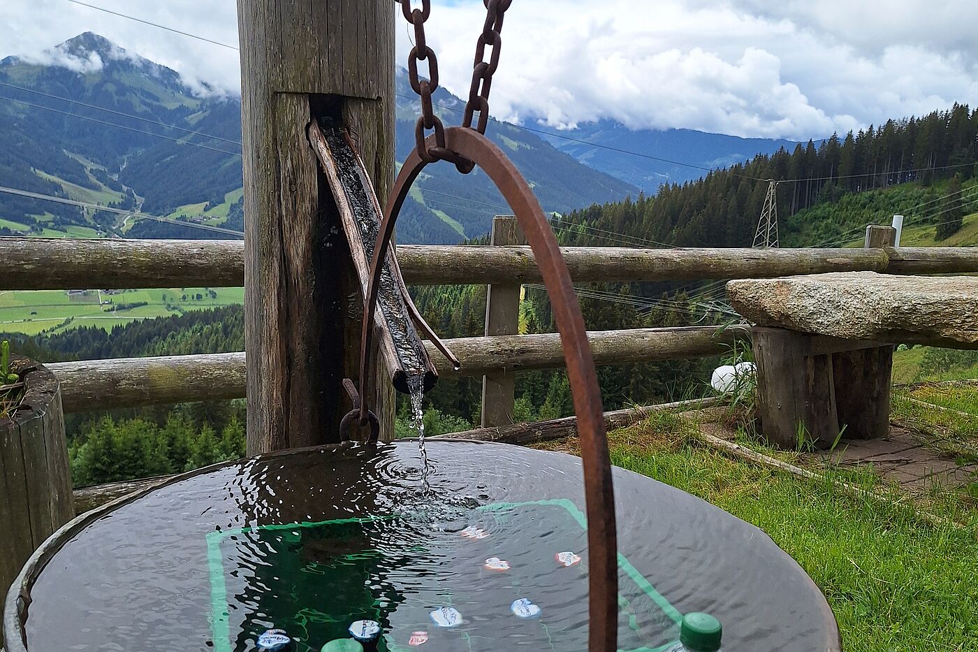 Erfrischung in der Pause Pause