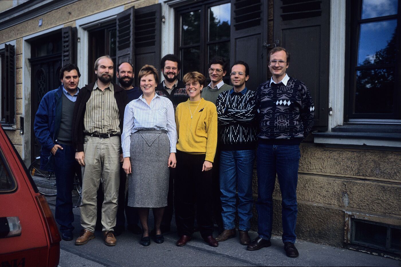 Das Gründungsteam des ADFC Bayern (v.l.n.r.): Erwin Leuthe, Martin Jobst, Dietrich Boerner, Traudl Schröder, Armin Falkenhein, Ellen Kramschuster, Bernhard Gaibler, Frieder Zeller, Albrecht Steindorff