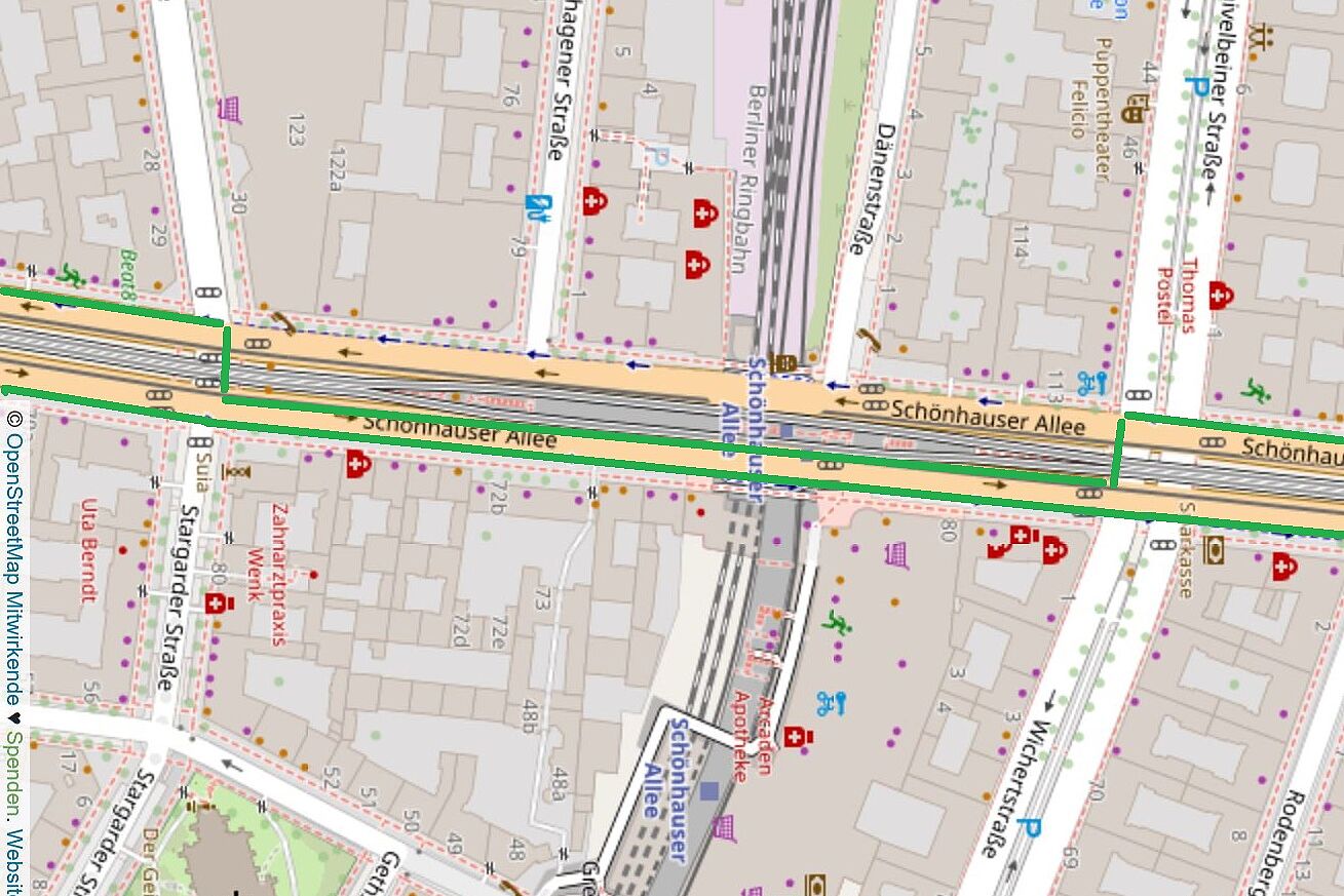 RV-Führung Kartenskizze der Radverkehrführung in der Bauphase