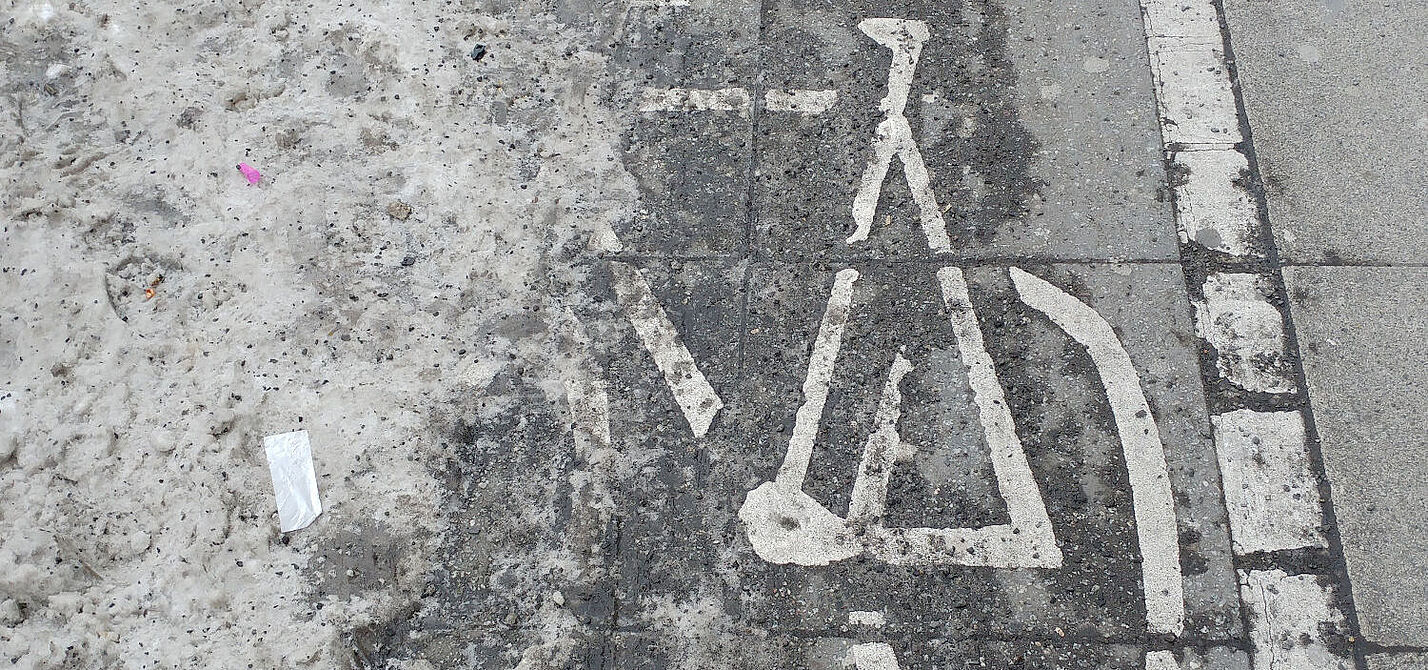 Radweg unkenntlich Wo ist der Radweg?