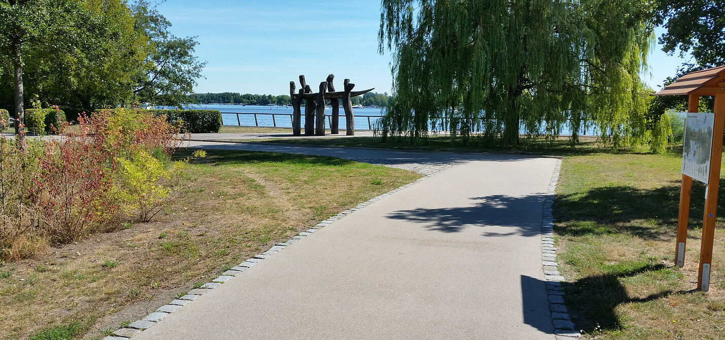 Titelbild Blick von der Uferpromenade auf den Nieder Neuendorfer See.