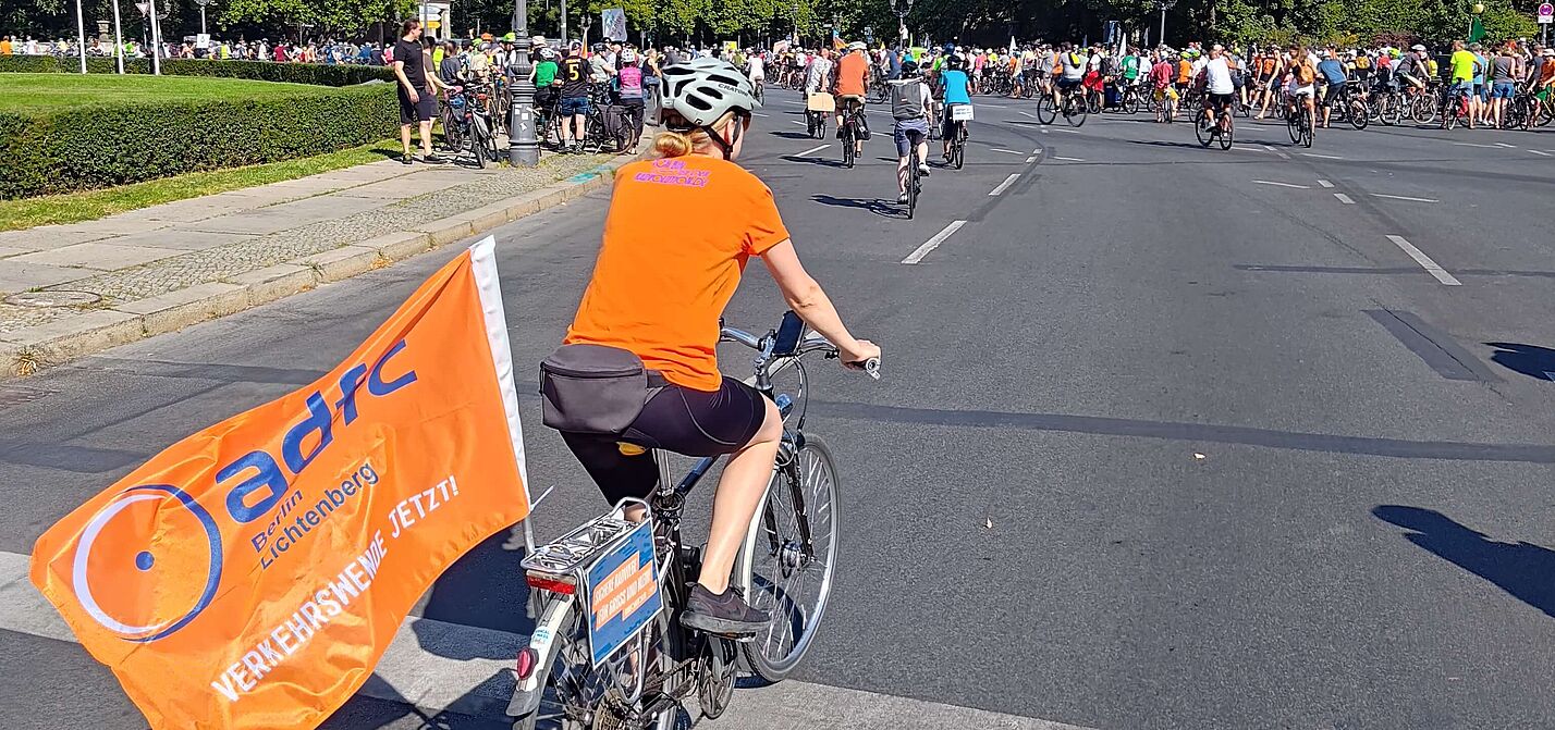 Stadtteilgruppe Lichtenberg bei der "Nicht mit uns"-Demo 2024