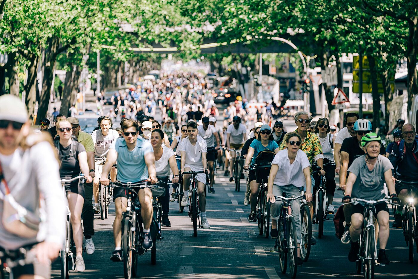 Sternfahrt 2023 Radfahrende bei der ADFC-Sternfahrt 2023 in Berlin