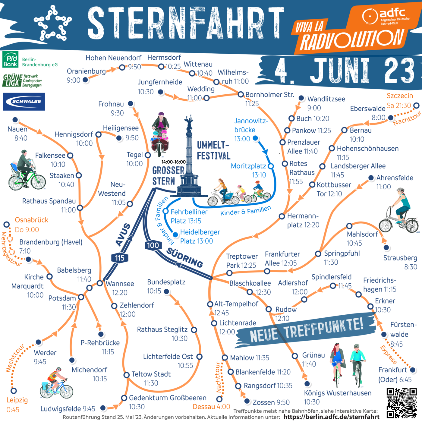 Sternfahrt 2023 Routen Sternfahrt 2023 Routen