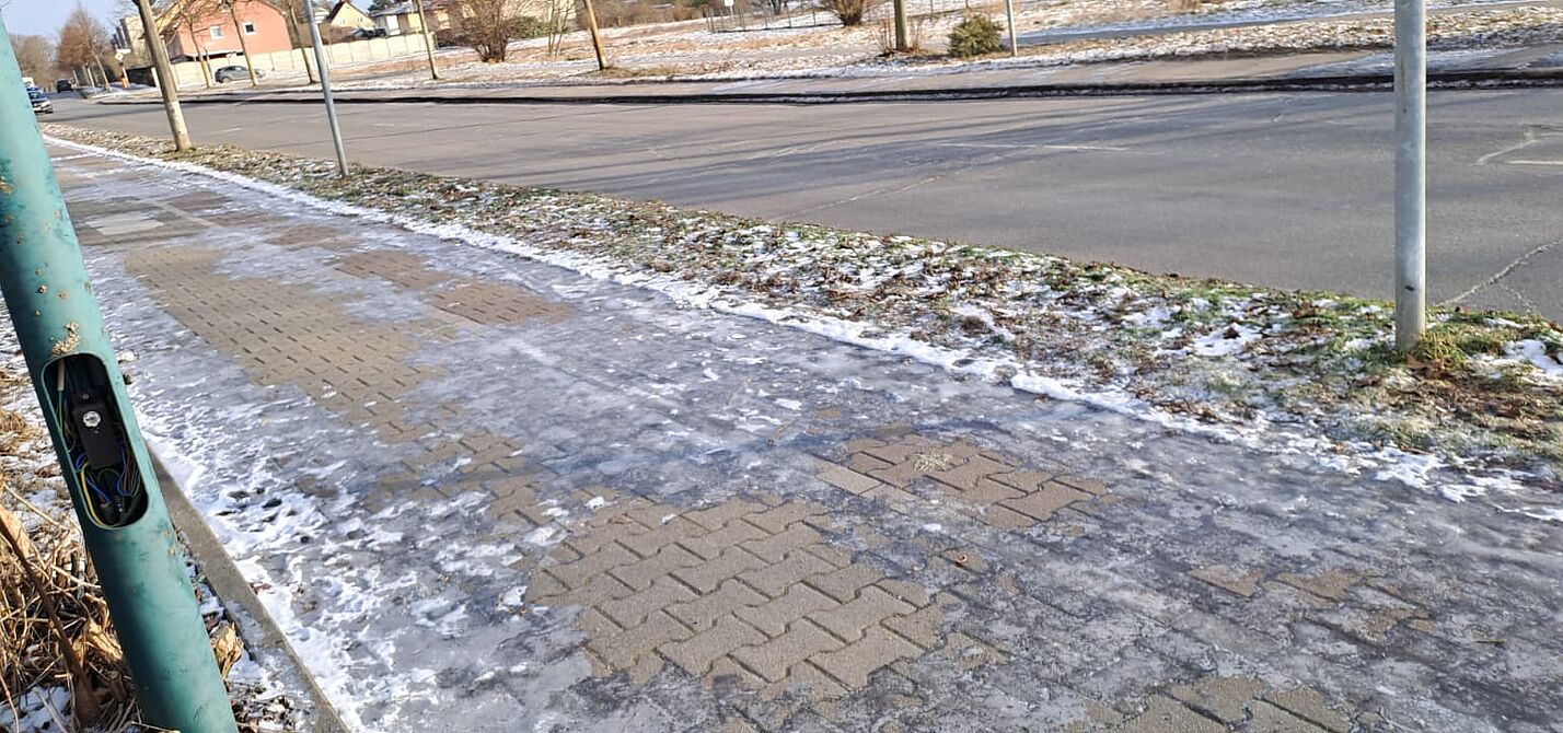 Winter in der Wernerstraße in Kaulsdorf
