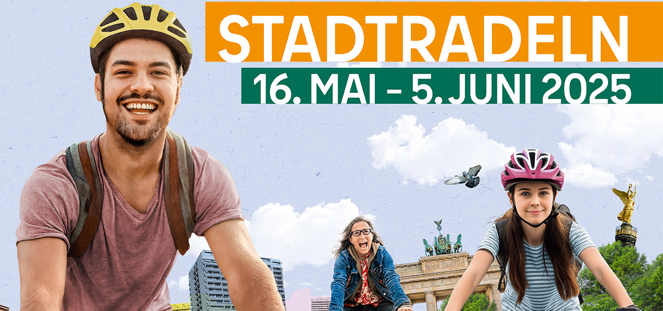 Social Media Motiv STADTRADELN 2025 STADTRADELN 16. Mai bis 5. Juni 2025 Radfahrende