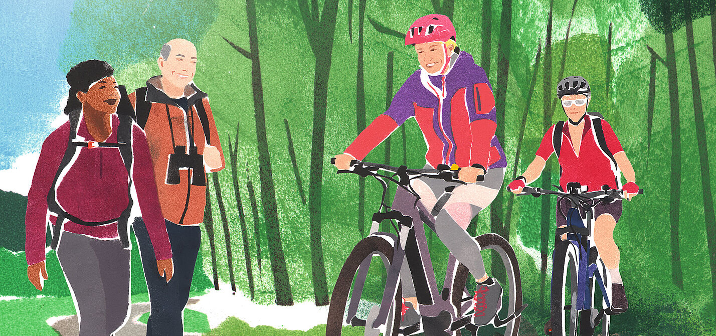 Titelbild Radfahren und Naturschutz